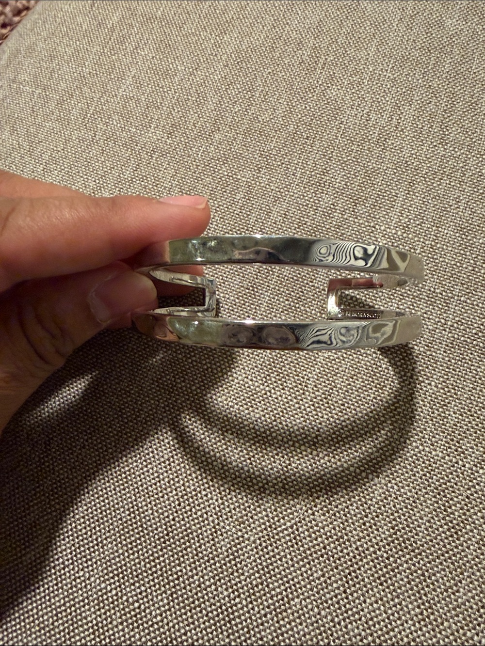 Kendra Scott Hammered Silver Double Band Cuff Bracelet